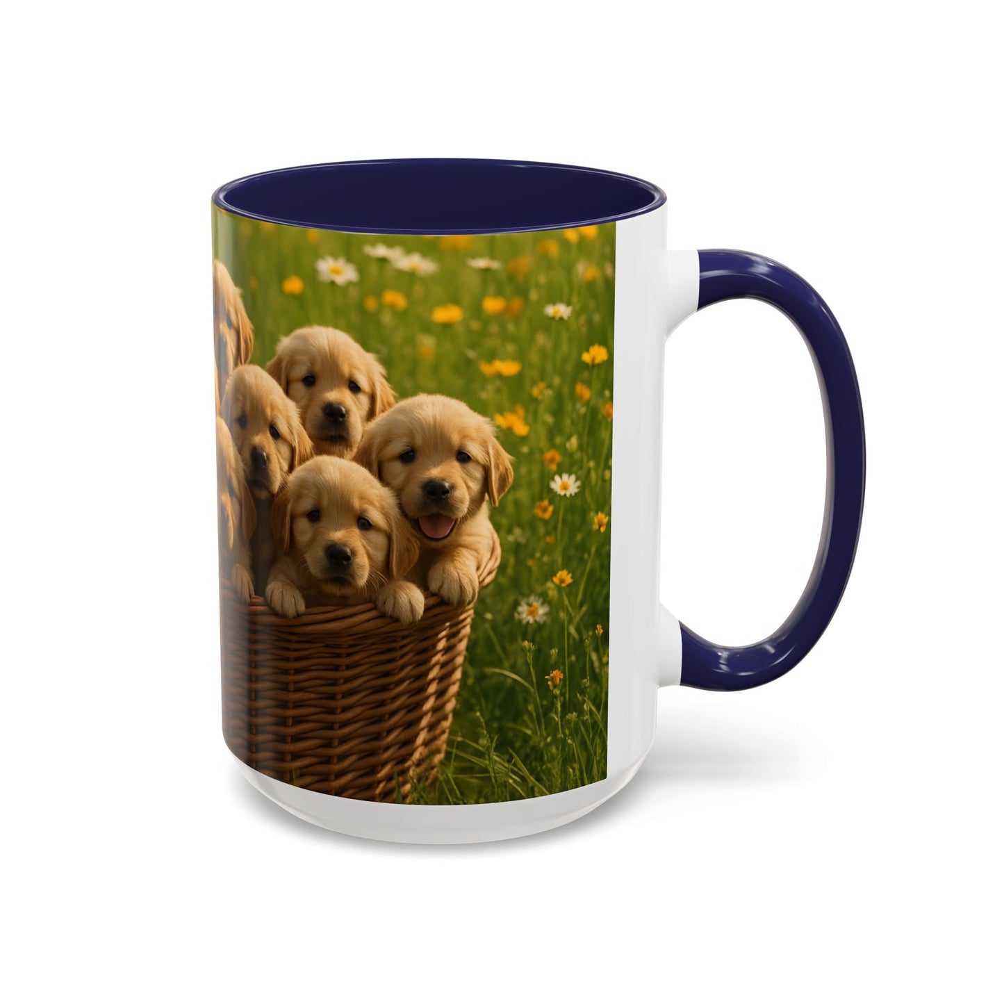 Golden Retriever puppies Accent Coffee Mug - Perfect Gift for Dog Lovers
