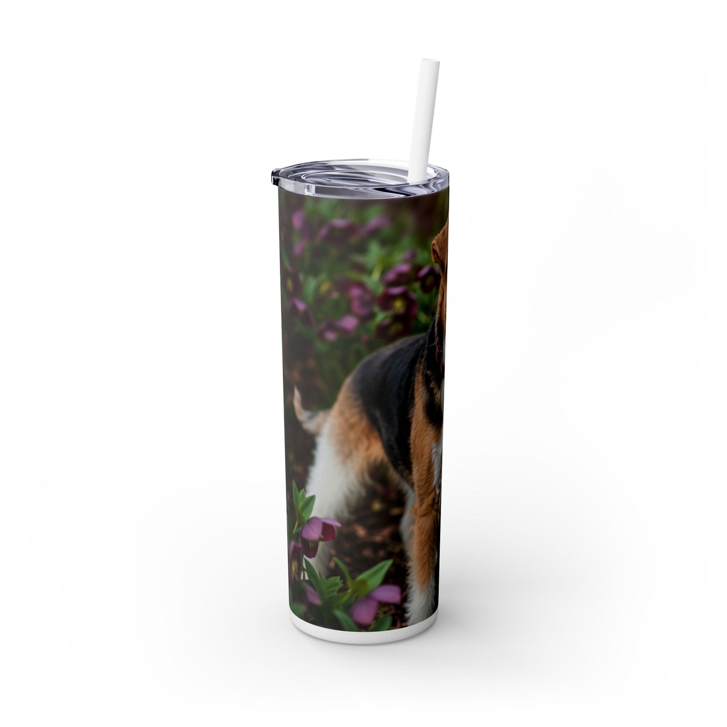 Wire Fox Terrier Skinny Tumbler with Straw, 20oz