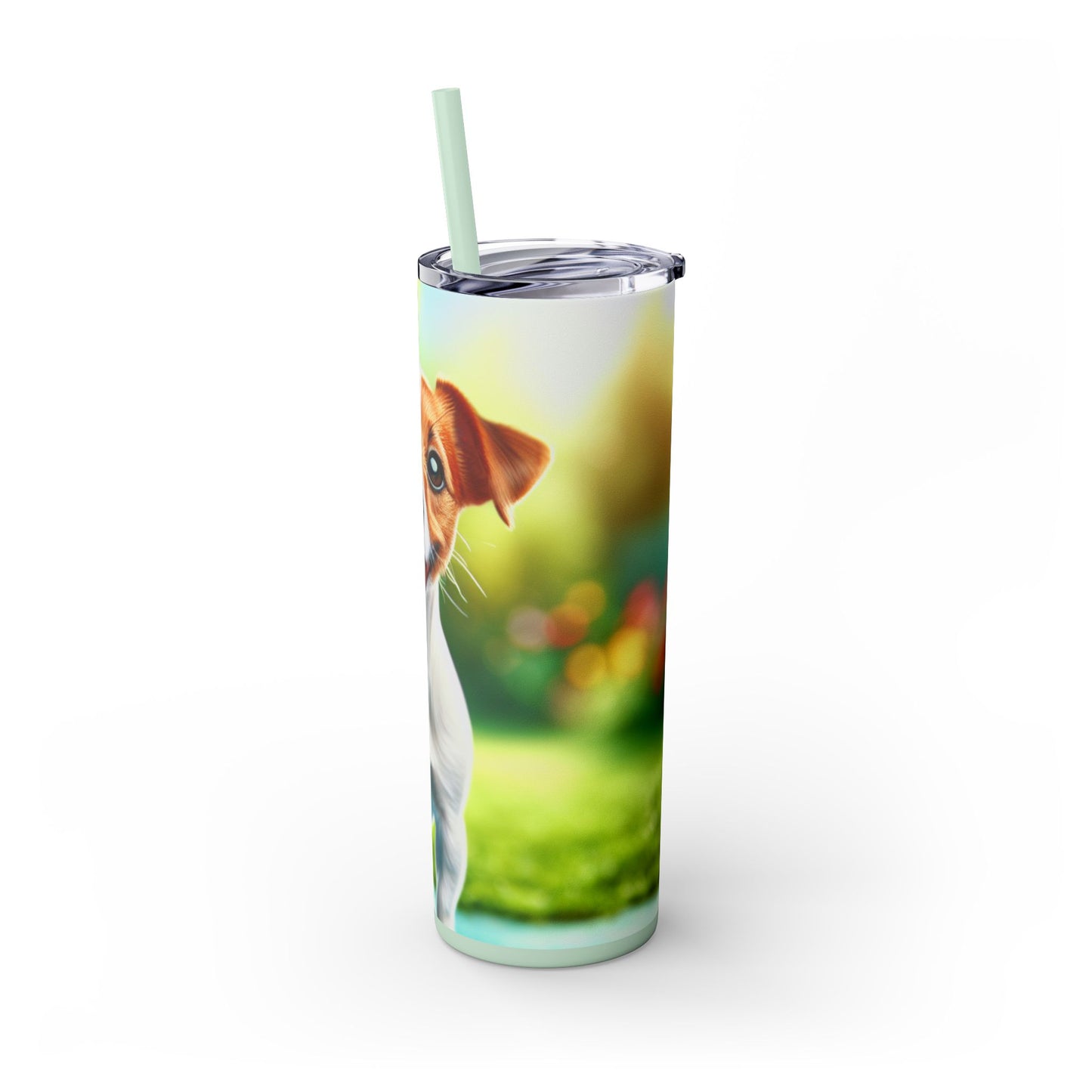 Jack Russell Terrier Tumbler with Straw, 20oz