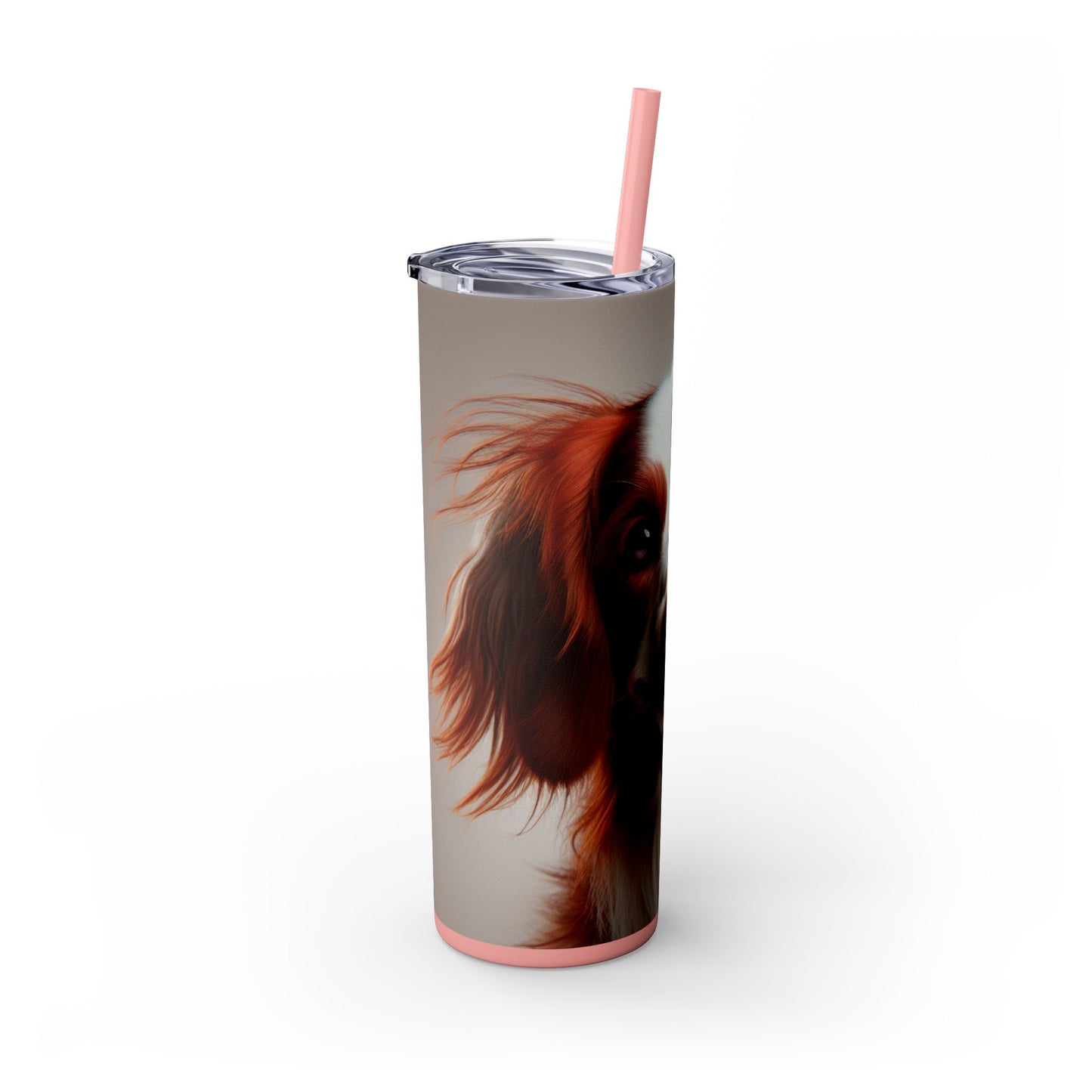 Irish Red and White Setter Tumbler with Straw, 20oz