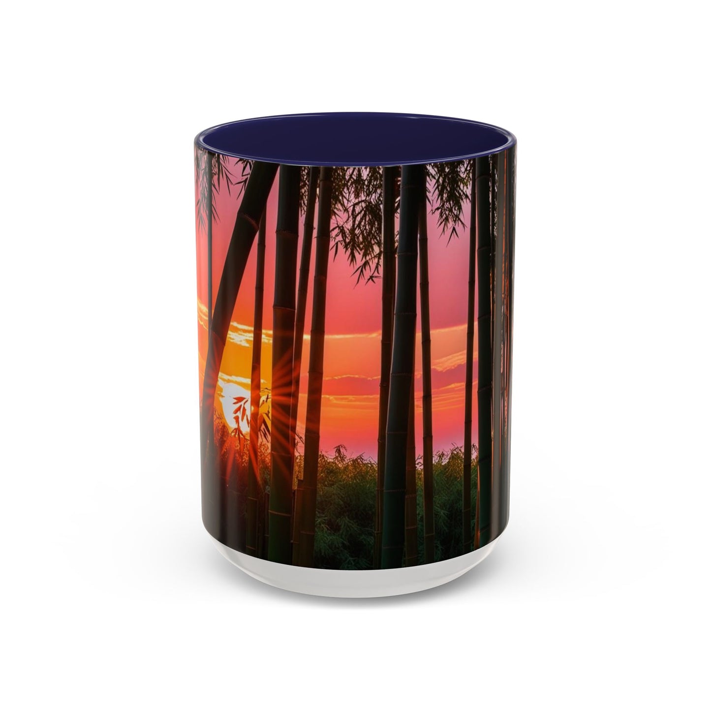 Bamboo Forest Sunrise Accent Coffee Mug - Perfect Gift for Dog Lovers