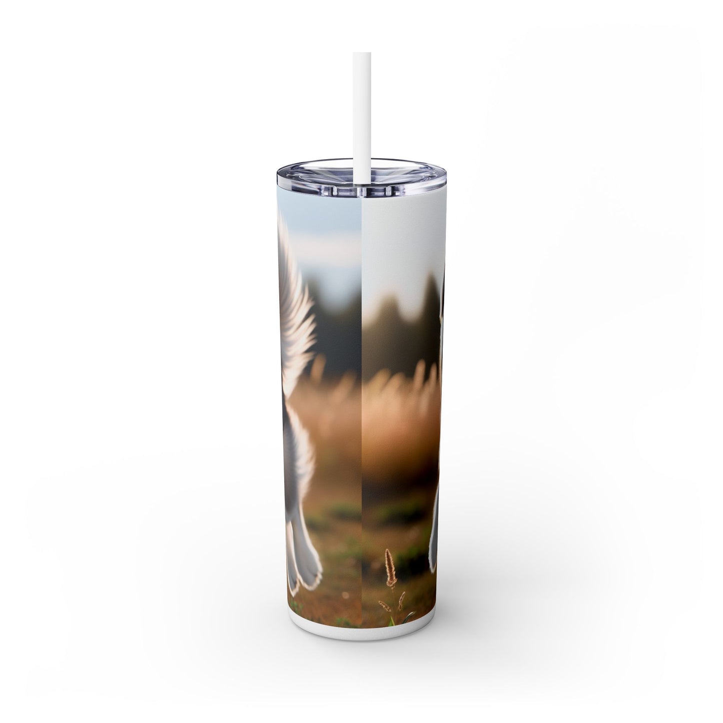 Alaskan Klee Kai Skinny Tumbler with Straw, 20oz