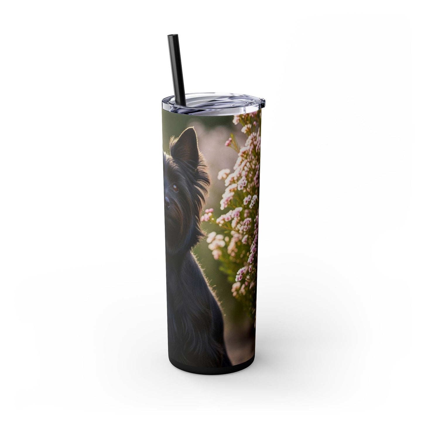 Australian Silky Terrier Tumbler with Straw, 20oz