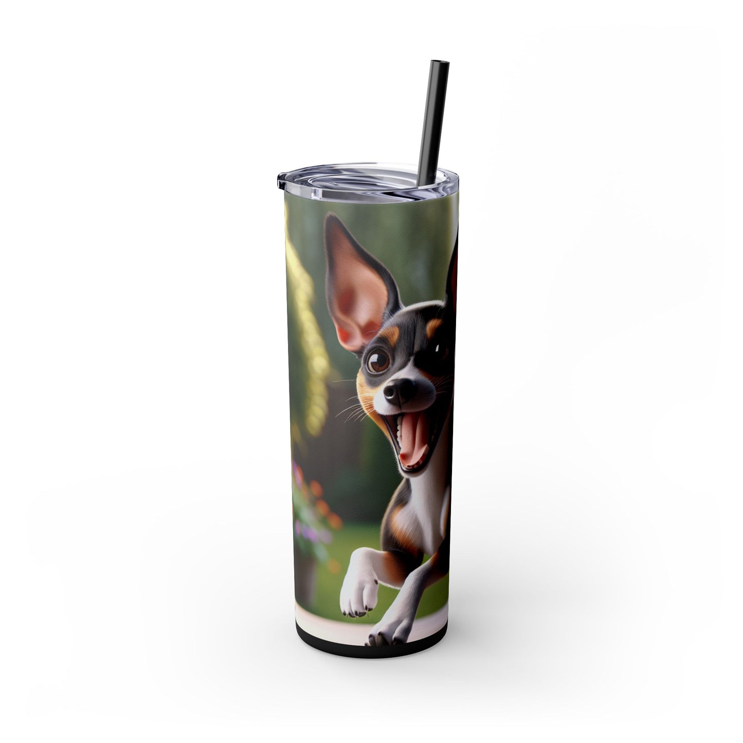 Rat Terrier Tumbler with Straw, 20oz