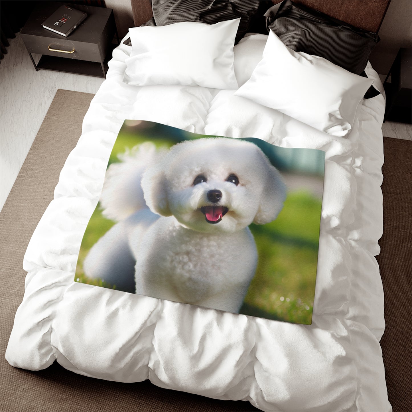Bichon Frise Sweatshirt Blanket