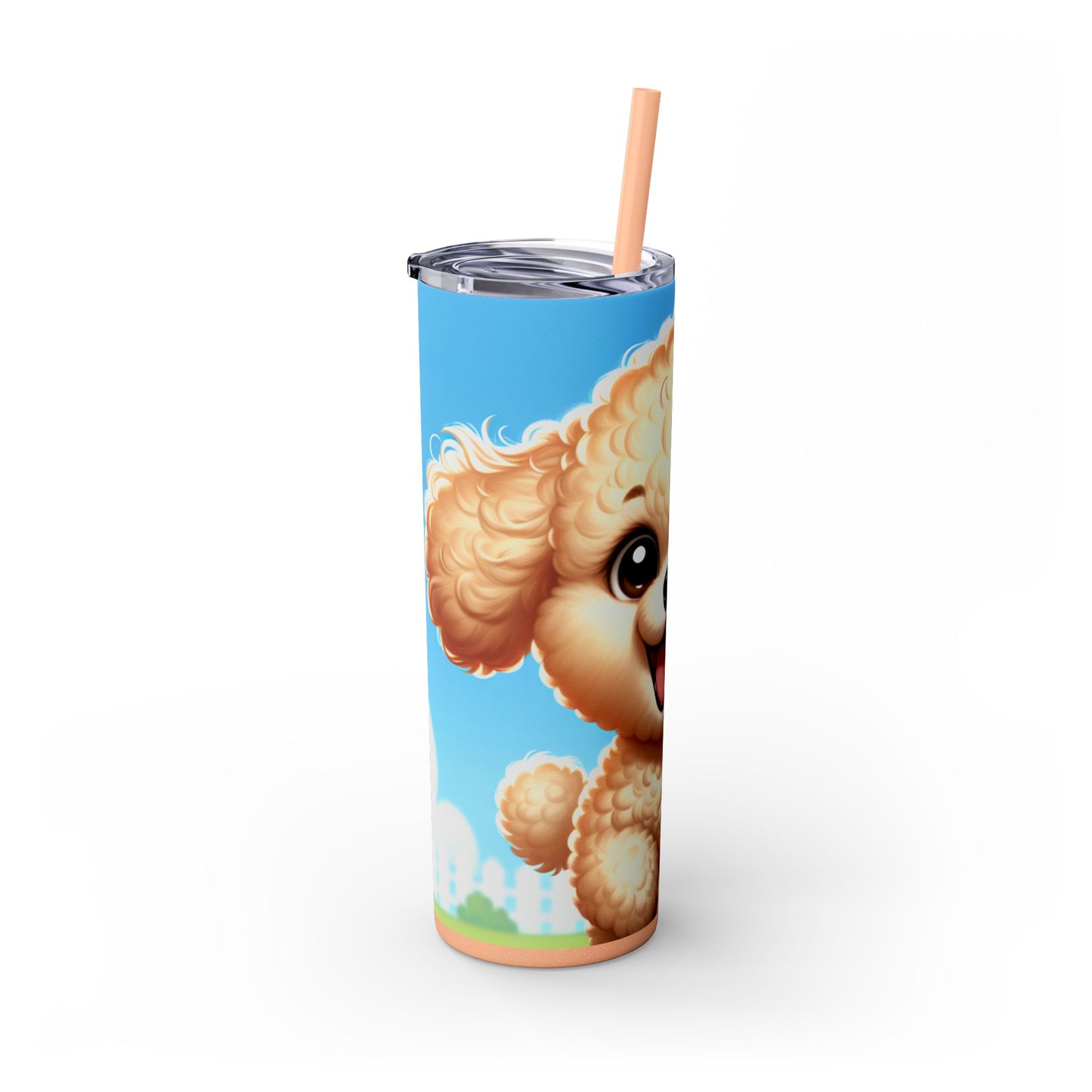 Miniature Poodle Tumbler with Straw, 20oz