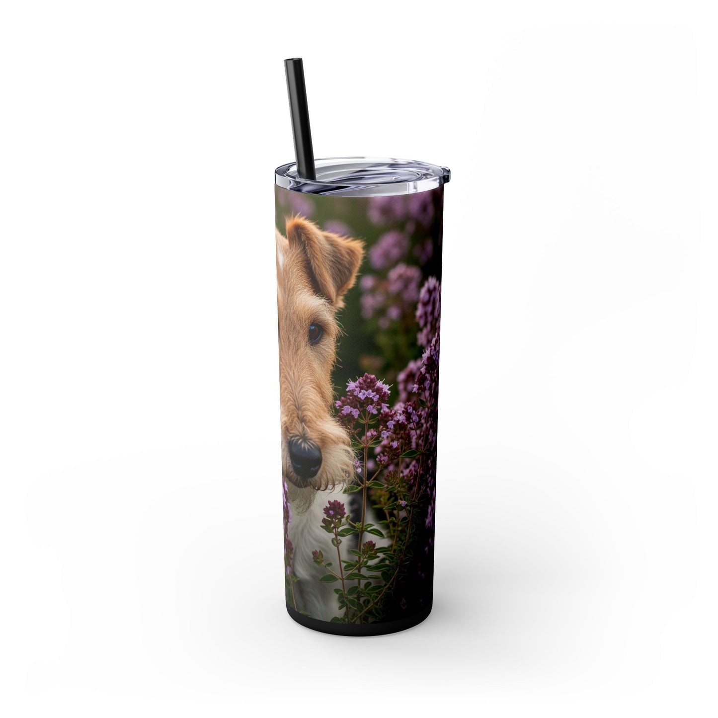 Fox Terrier Tumbler with Straw, 20oz