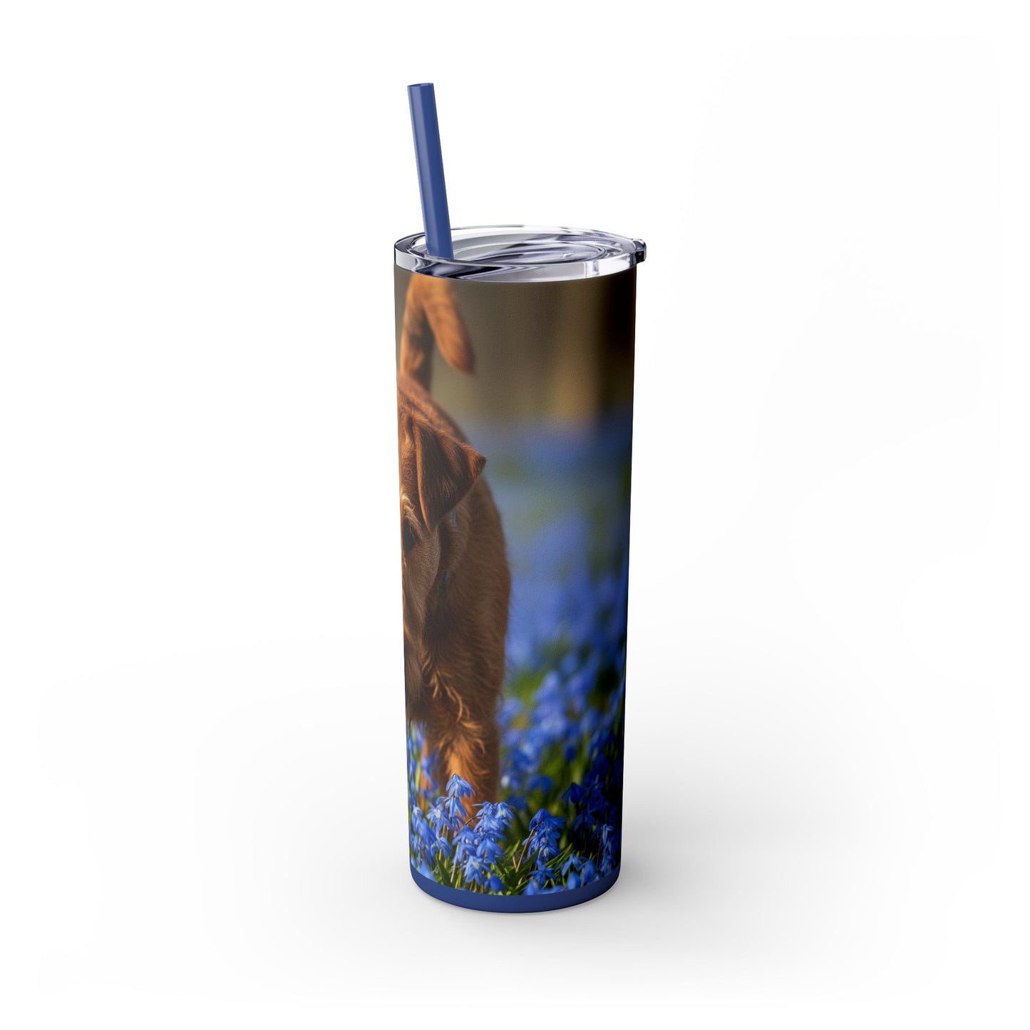 Irish Terrier Skinny Tumbler with Straw, 20oz