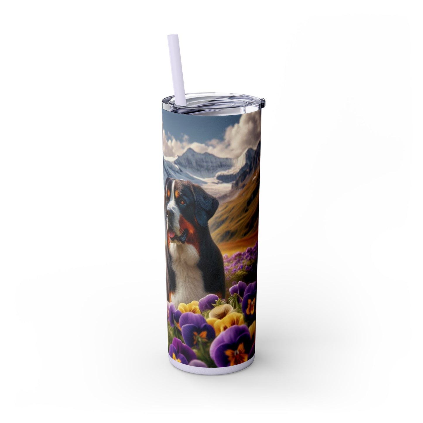 Greater Swiss Mountain Dog Tumbler with Straw, 20oz
