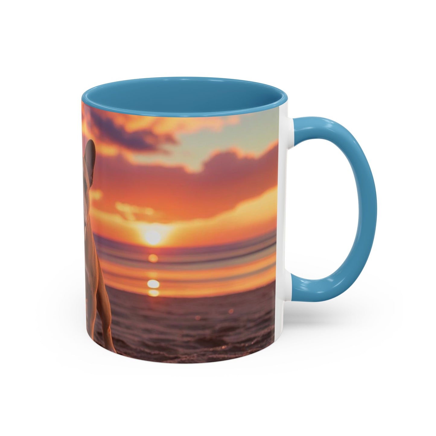 French Bulldog Love Accent Coffee Mug - Perfect Gift for Dog Lovers