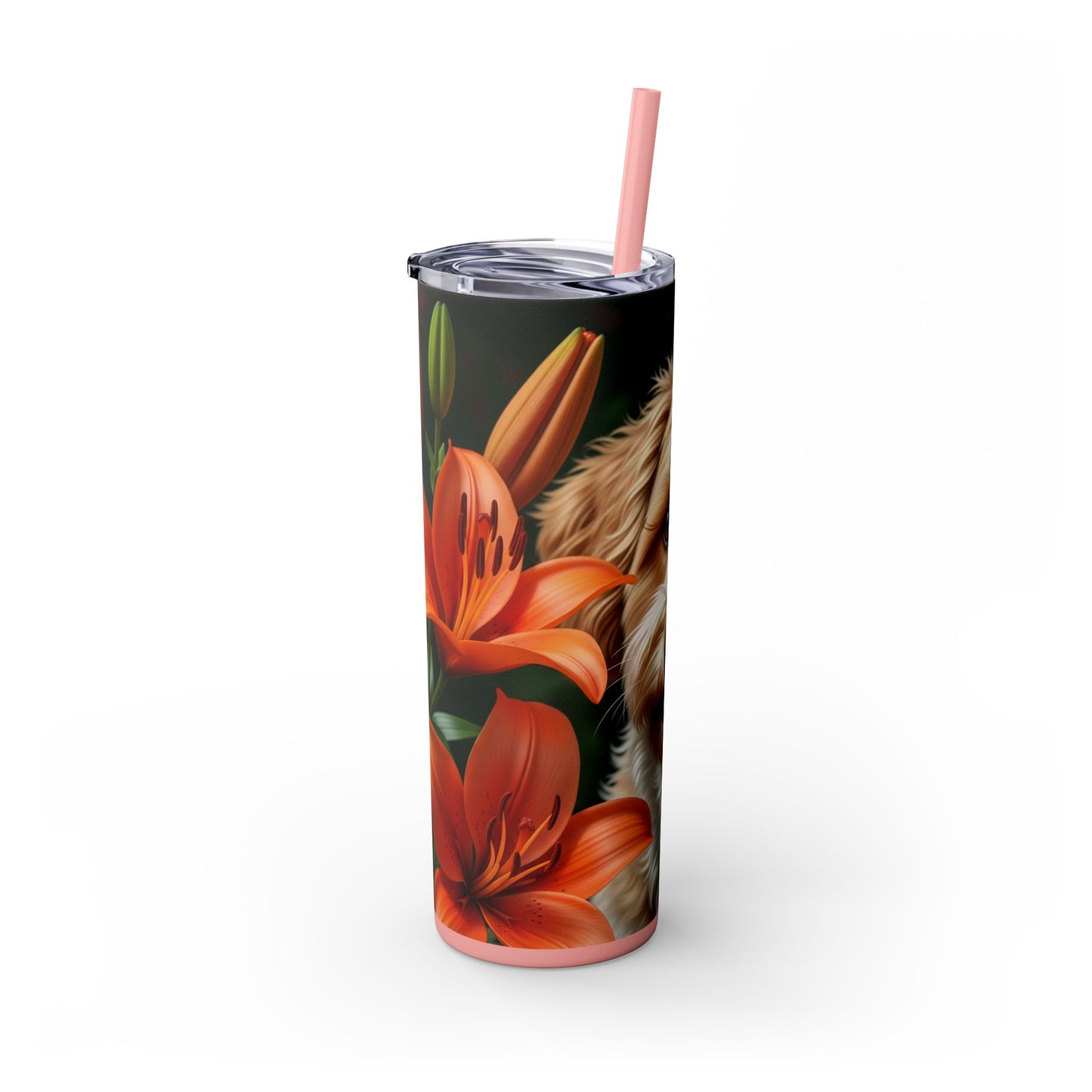Schnoodle Skinny Tumbler with Straw, 20oz