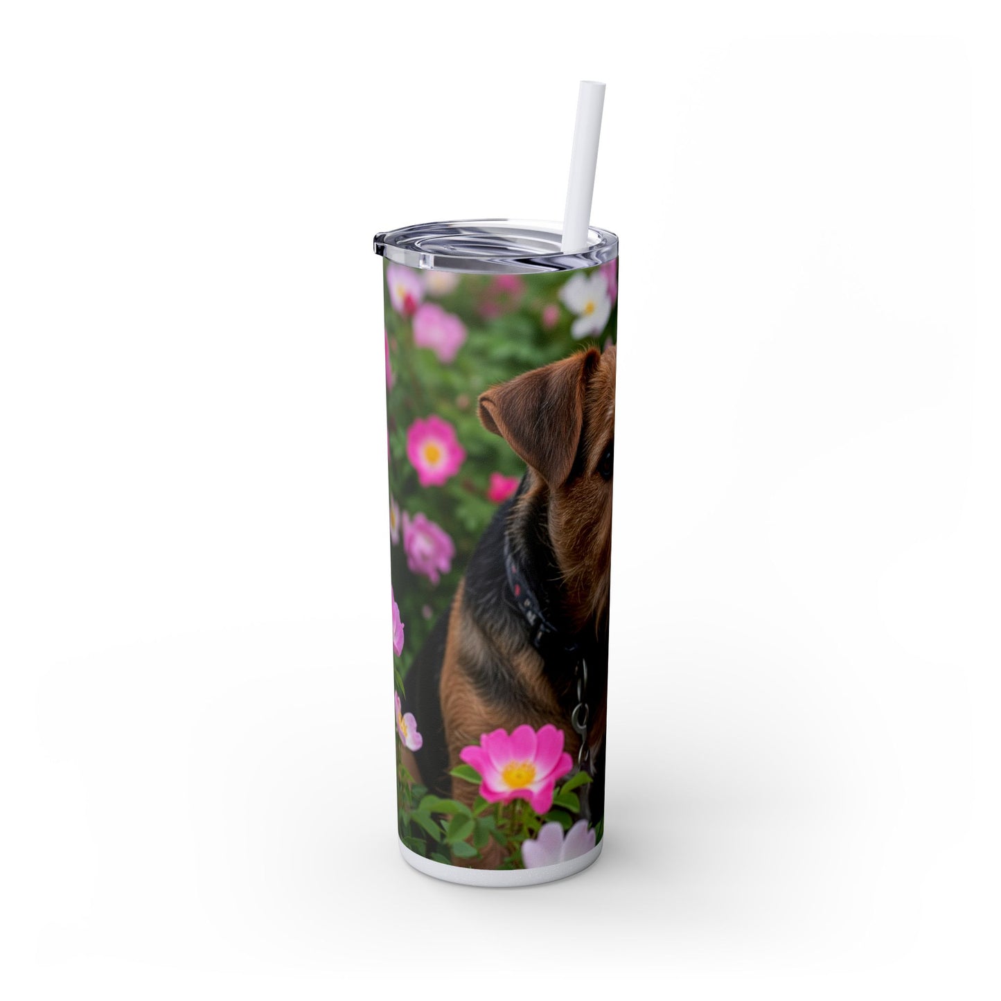 Teddy Roosevelt Terrier Tumbler with Straw, 20oz