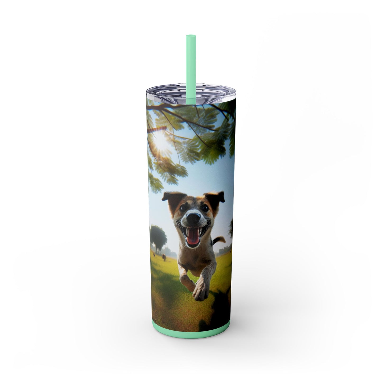 Indian Pariah Dog Tumbler with Straw, 20oz