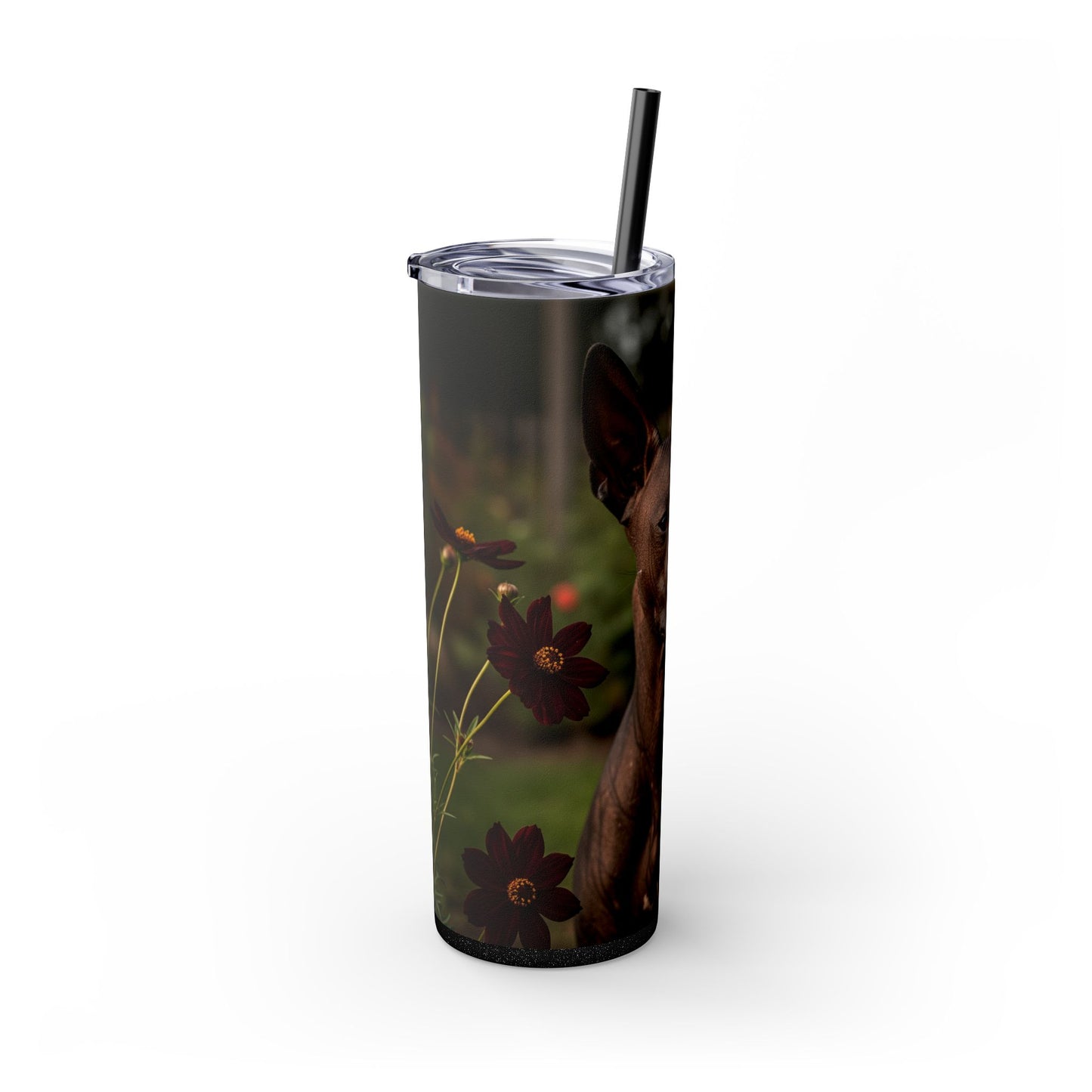 Xoloitzcuintli Skinny Tumbler with Straw, 20oz