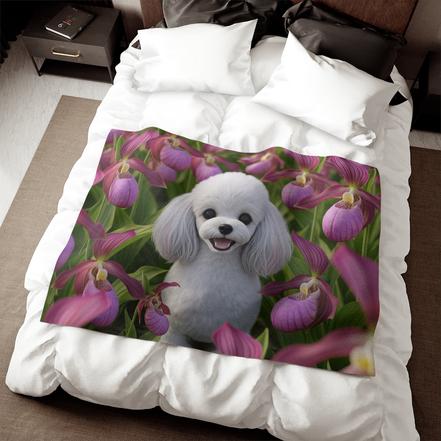 Toy Poodle Sweatshirt Blanket