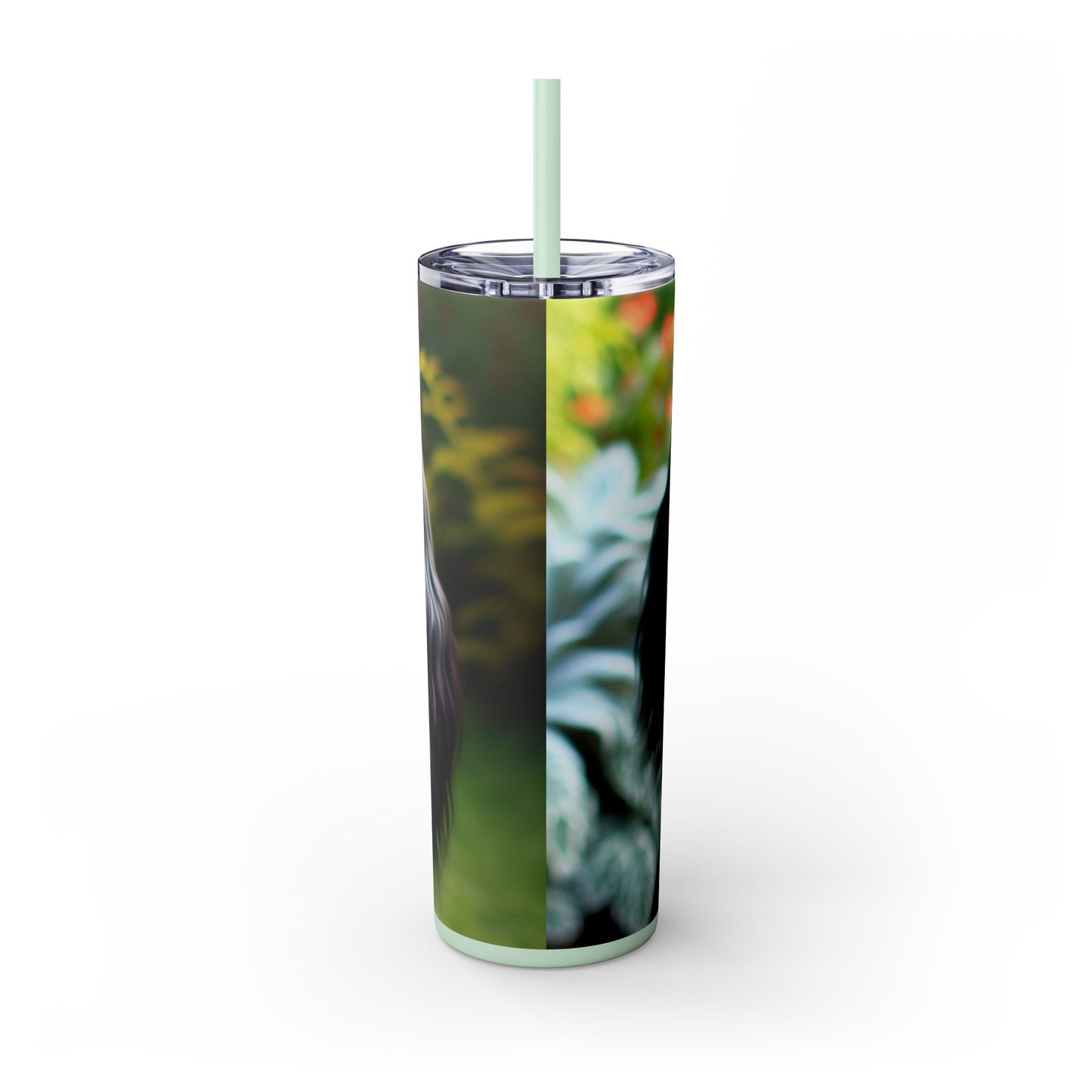 Blue Picardy Spaniel Tumbler with Straw, 20oz