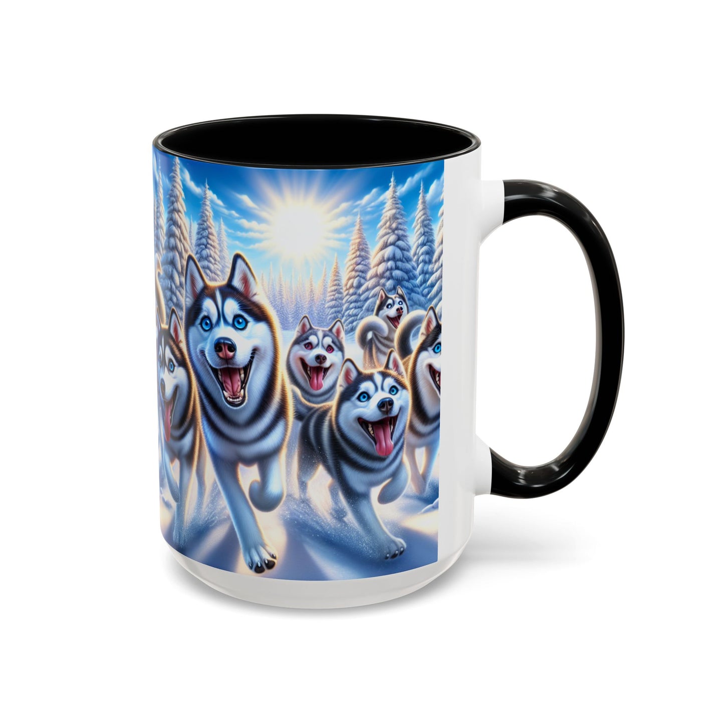 Siberian Husky Accent Coffee Mug - Perfect Gift for Dog Lovers