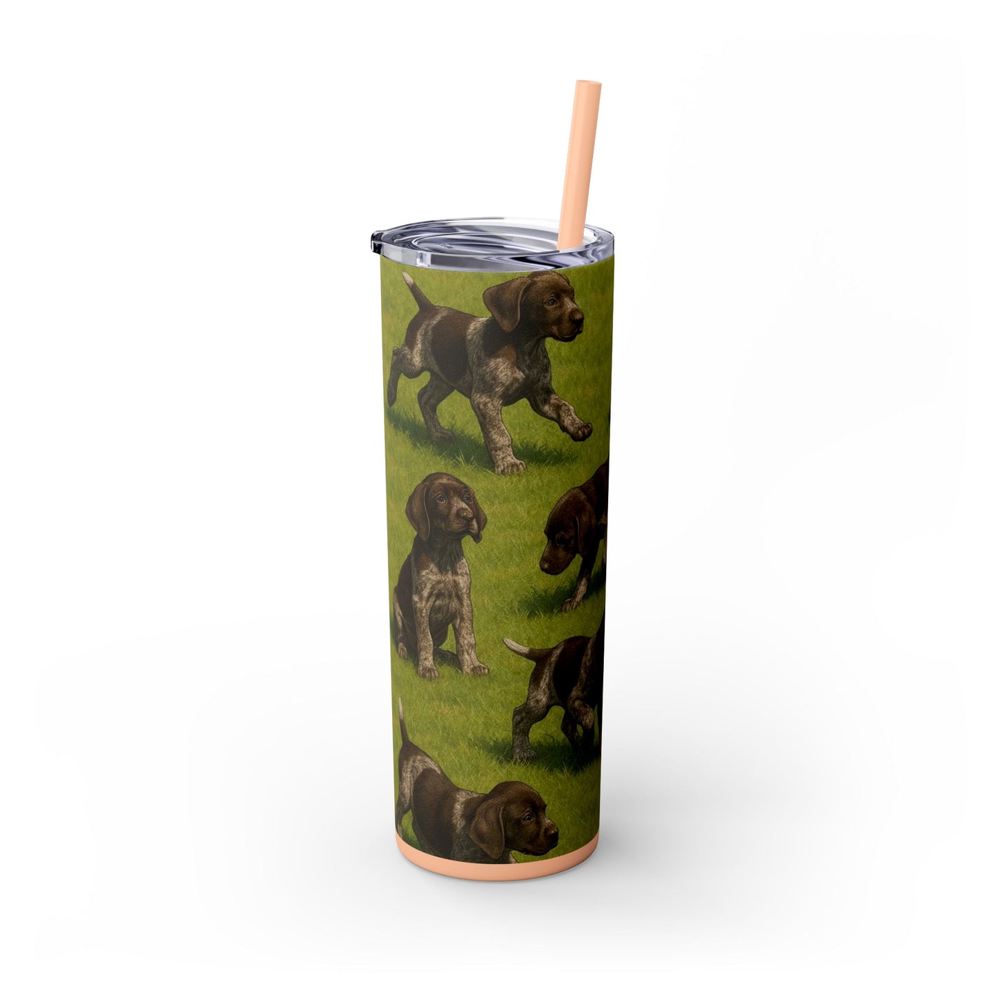 German Shorthaired Pointer puppies Tumbler with Straw, 20oz