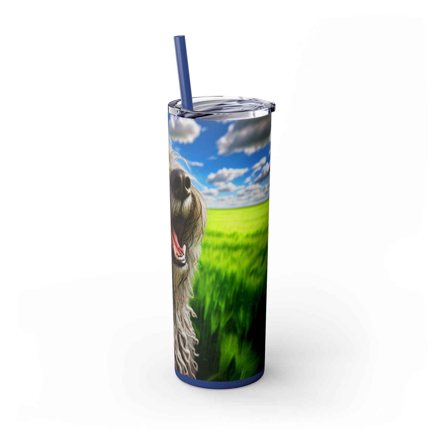 Bergamasco Shepherd Dog Tumbler with Straw, 20oz
