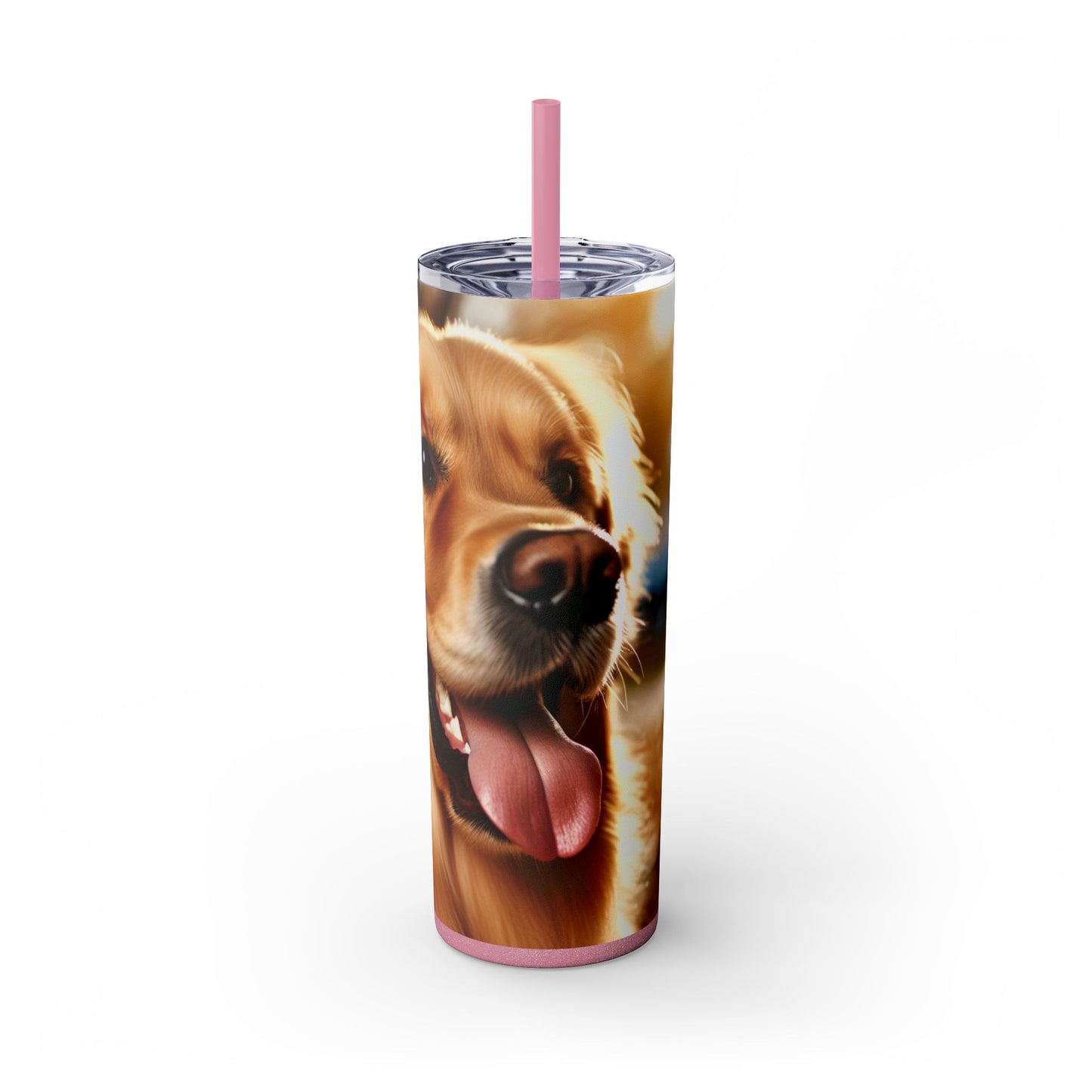 Golden Retriever Tumbler with Straw, 20oz