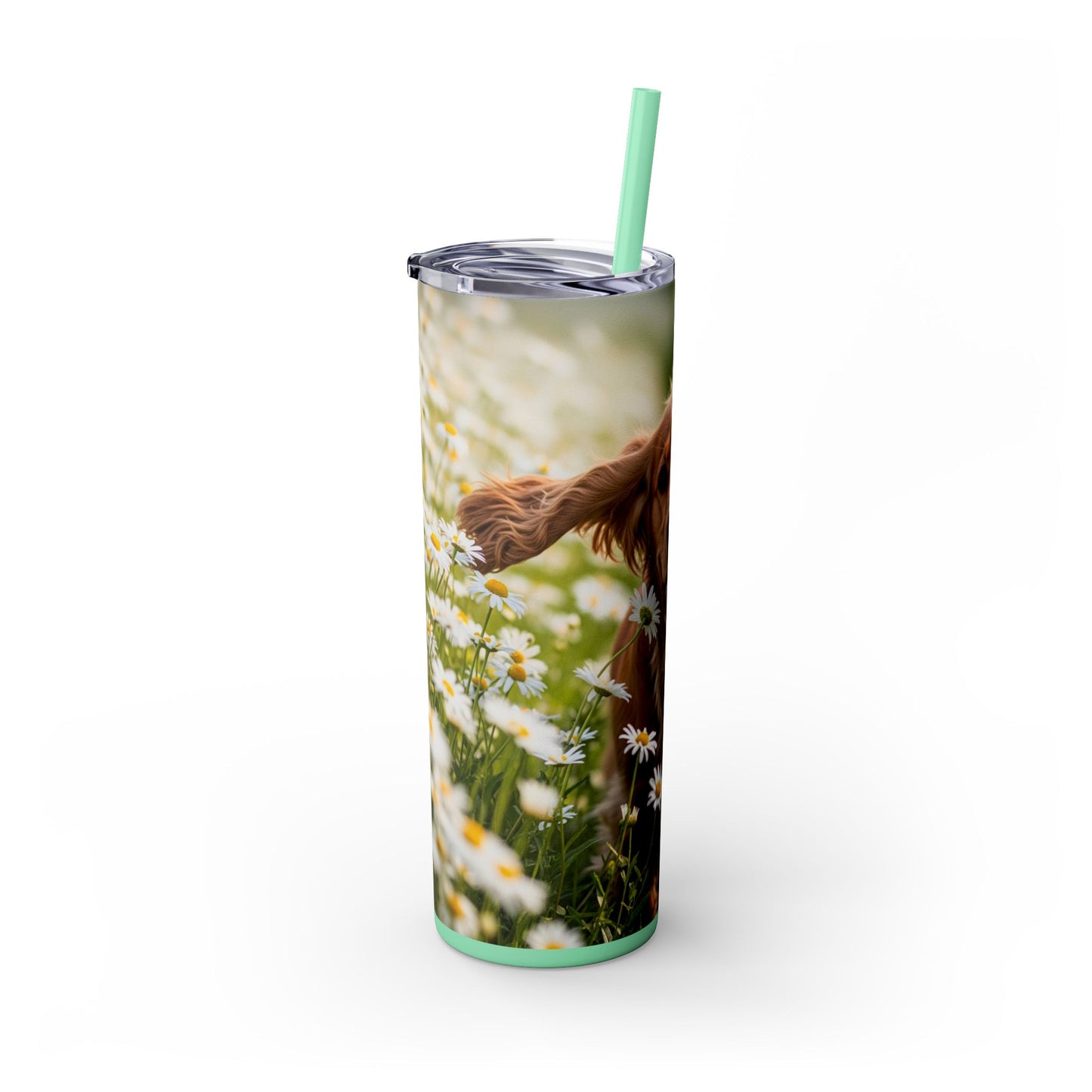 English Cocker Spaniel Skinny Tumbler with Straw, 20oz