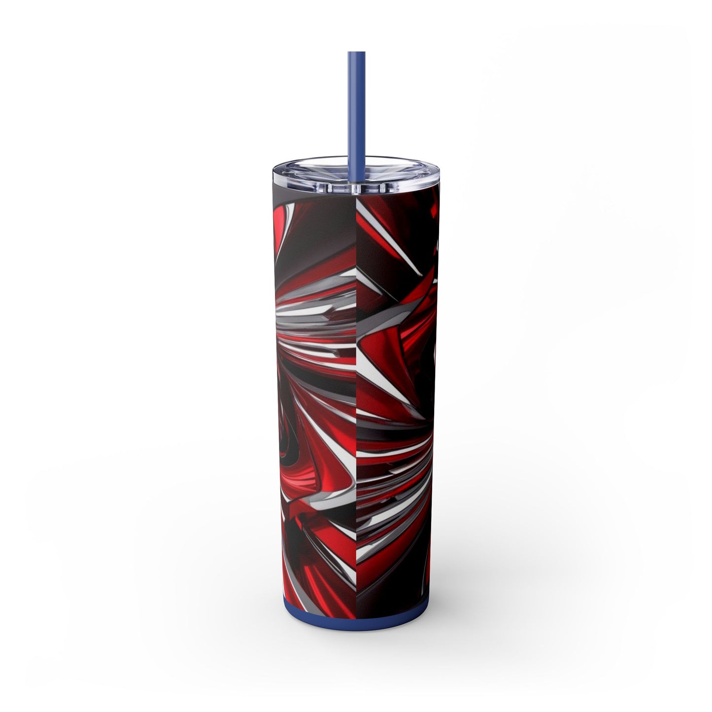 Optical Illusion Skinny Tumbler with Straw, 20oz