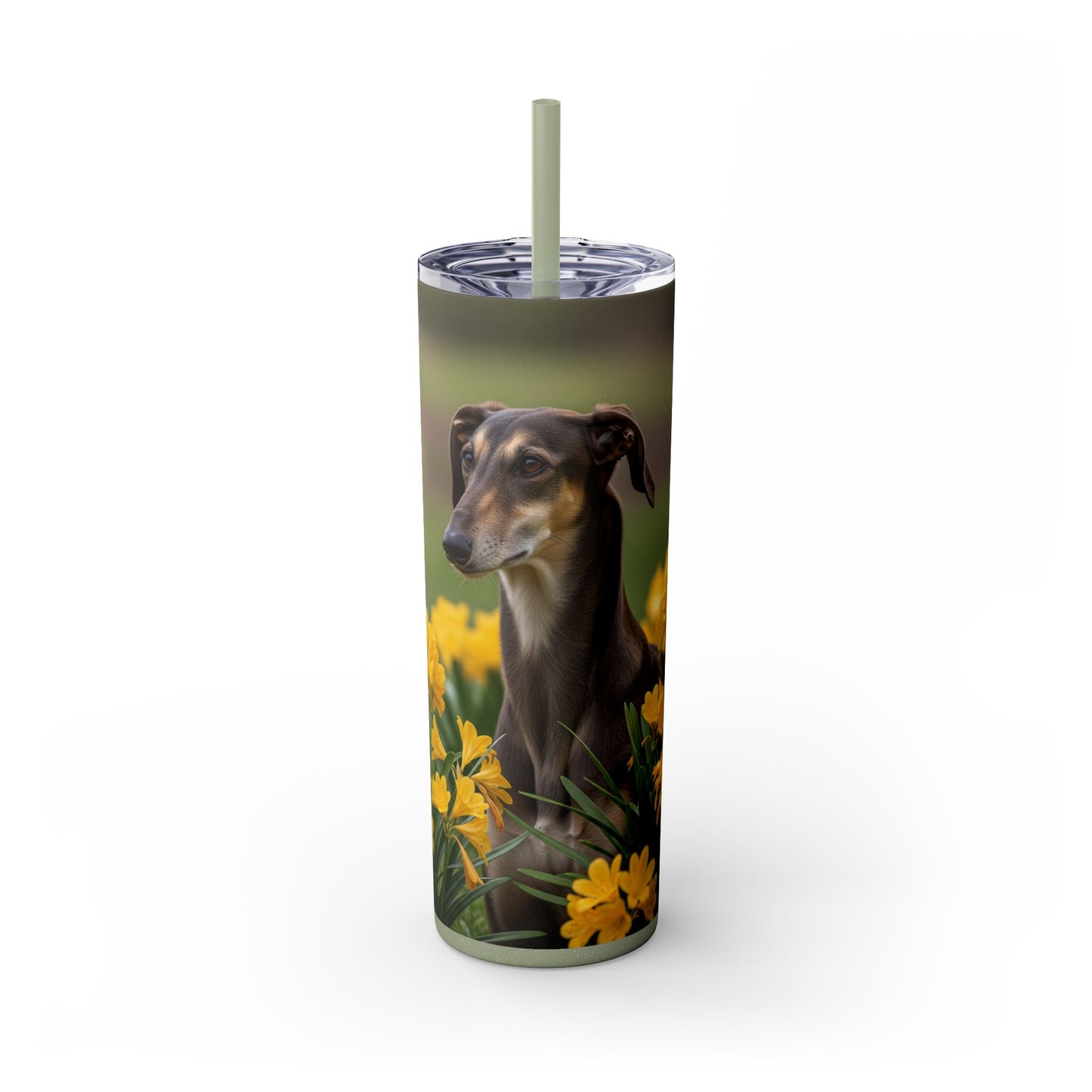 Sloughi Skinny Tumbler with Straw, 20oz
