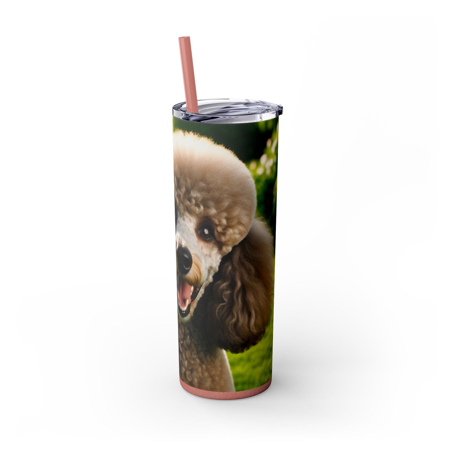 Standard Poodle Skinny Tumbler with Straw, 20oz