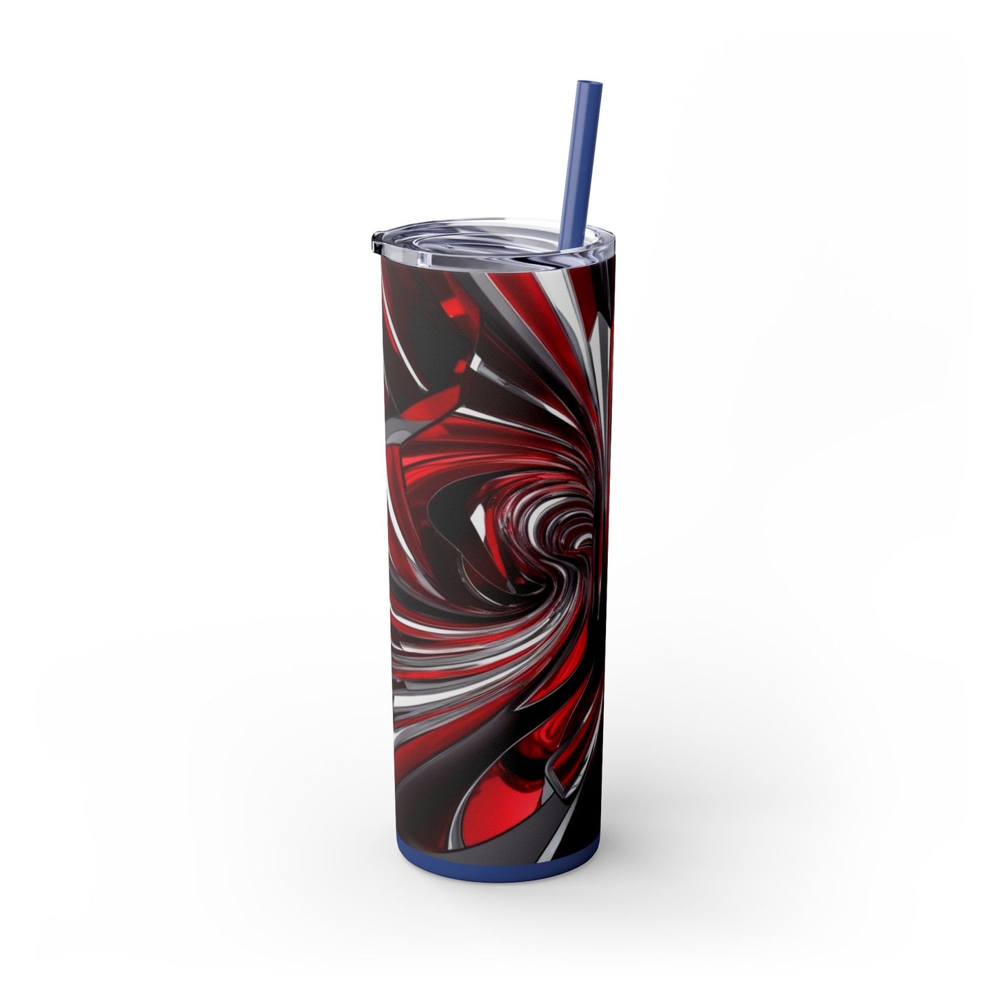 Optical Illusion Skinny Tumbler with Straw, 20oz