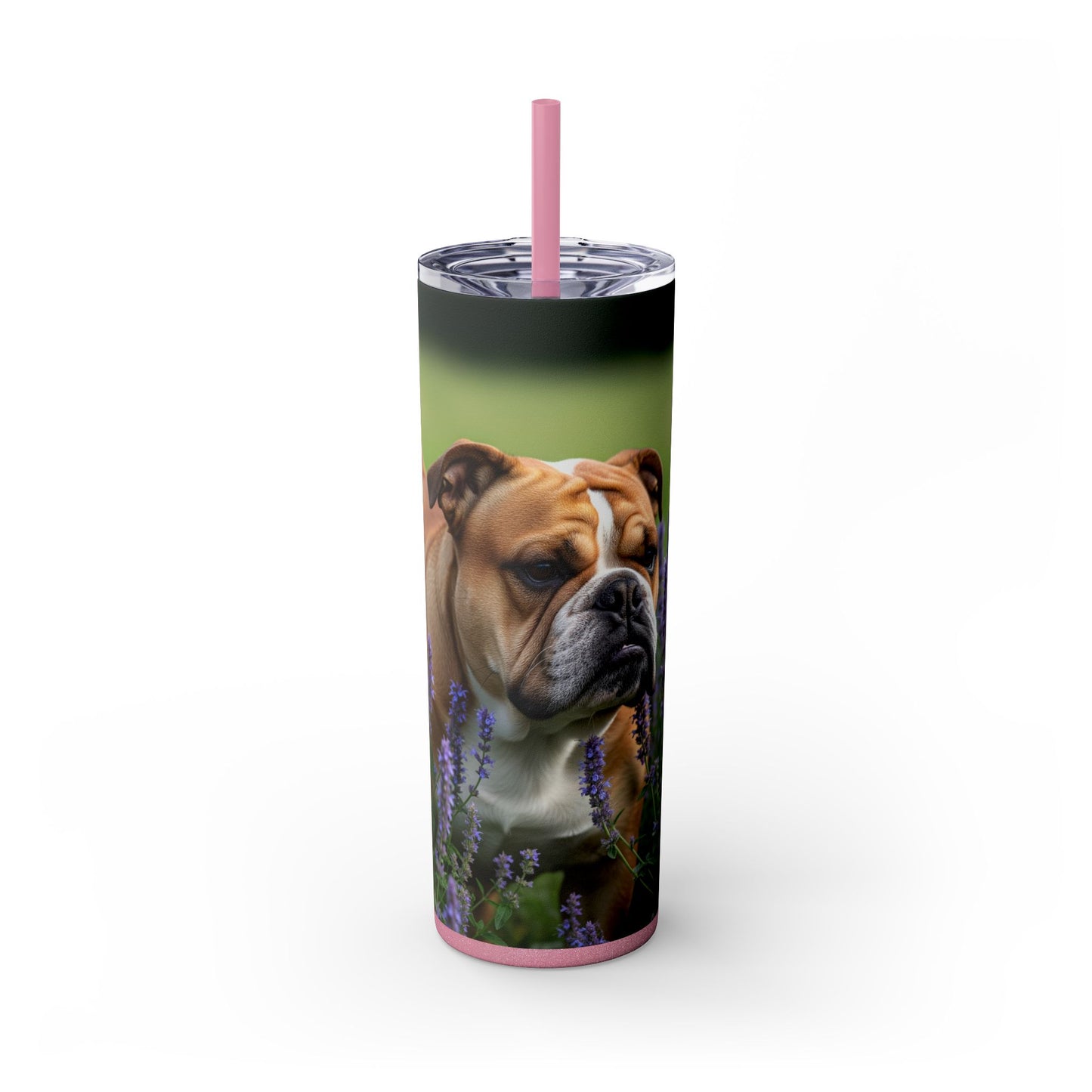 British Bulldog Tumbler with Straw, 20oz