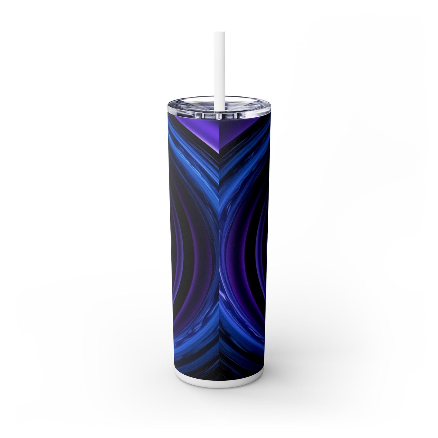 Optical Illusion Skinny Tumbler with Straw, 20oz