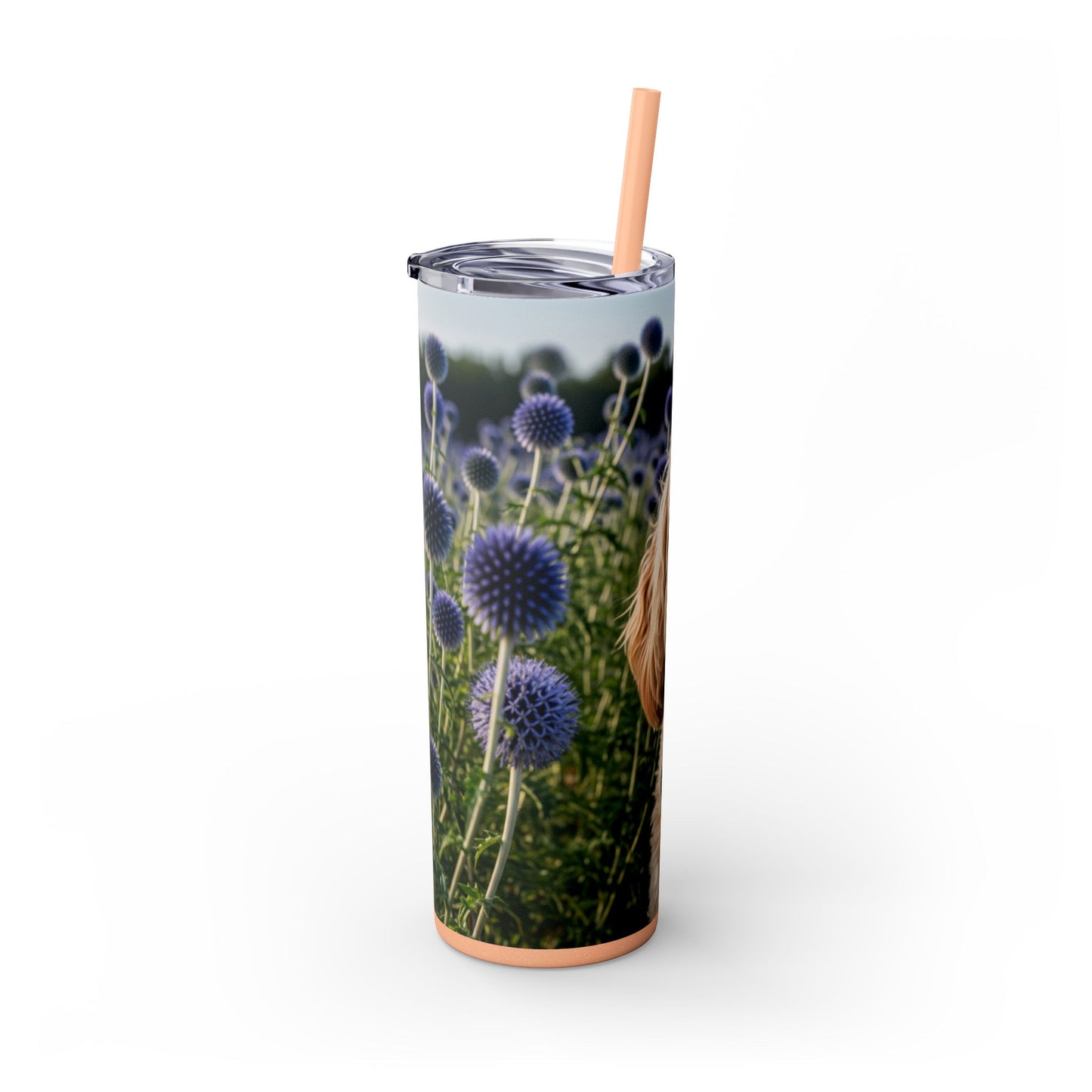 Spoodle Skinny Tumbler with Straw, 20oz