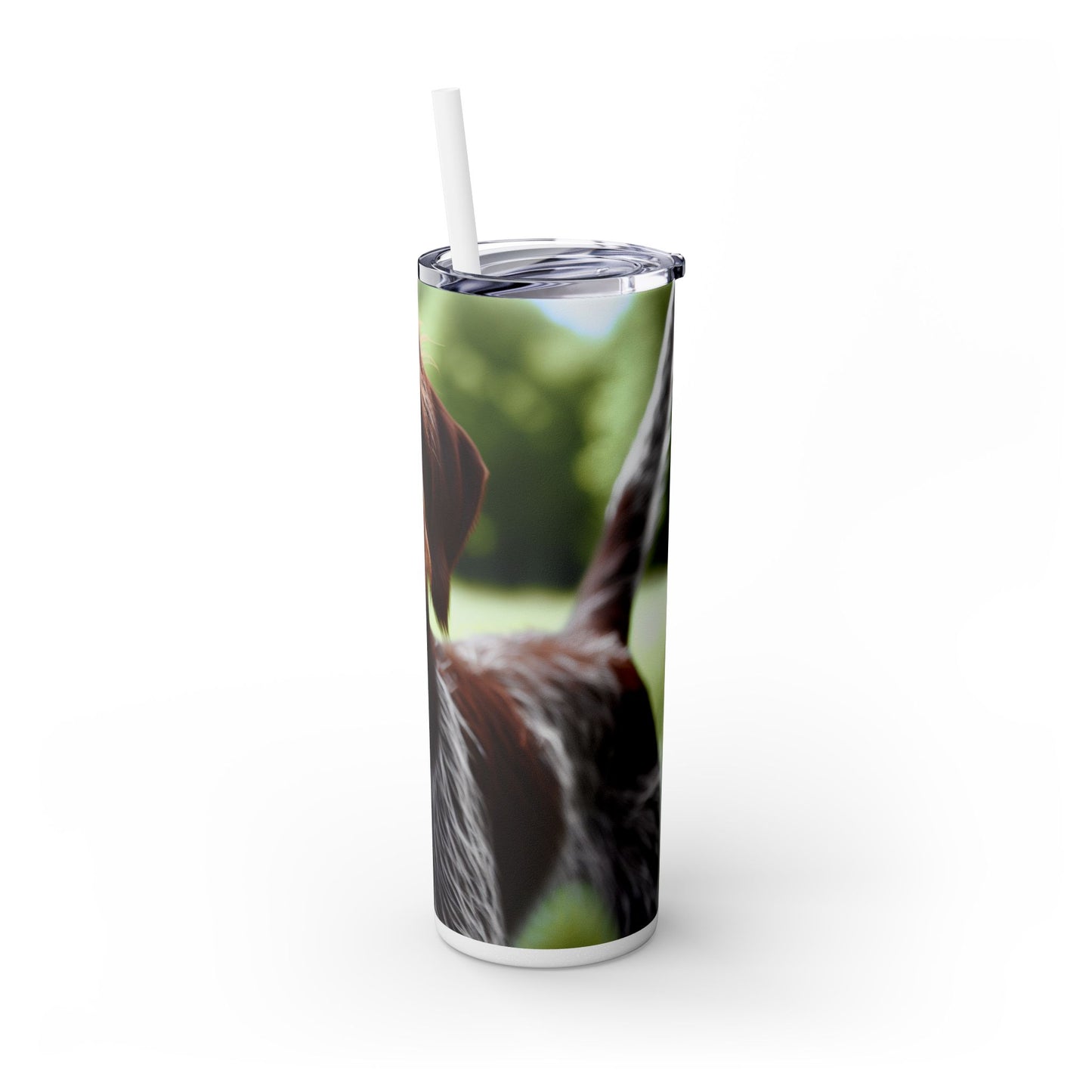 Wirehaired Slovakian Pointer Skinny Tumbler with Straw, 20oz
