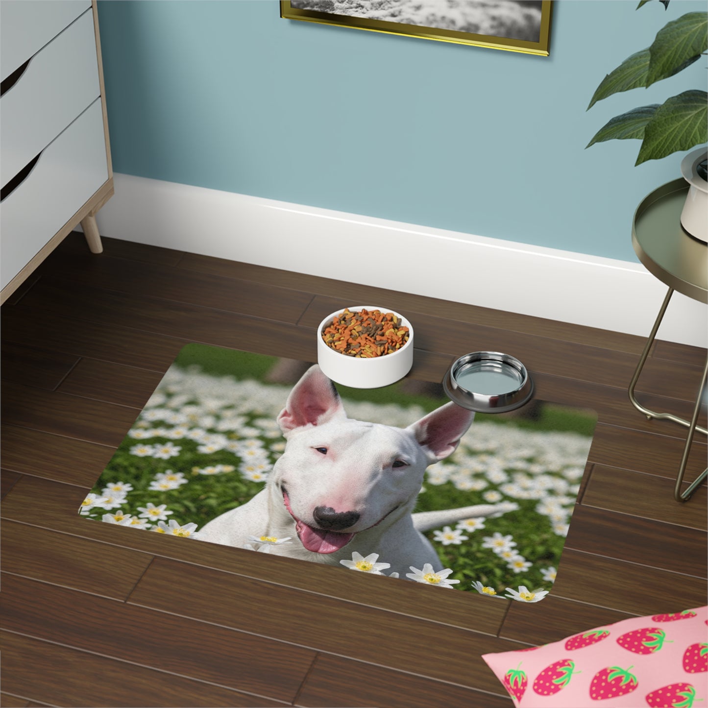 Pet Food Mat (12x18) - Bull Terrier