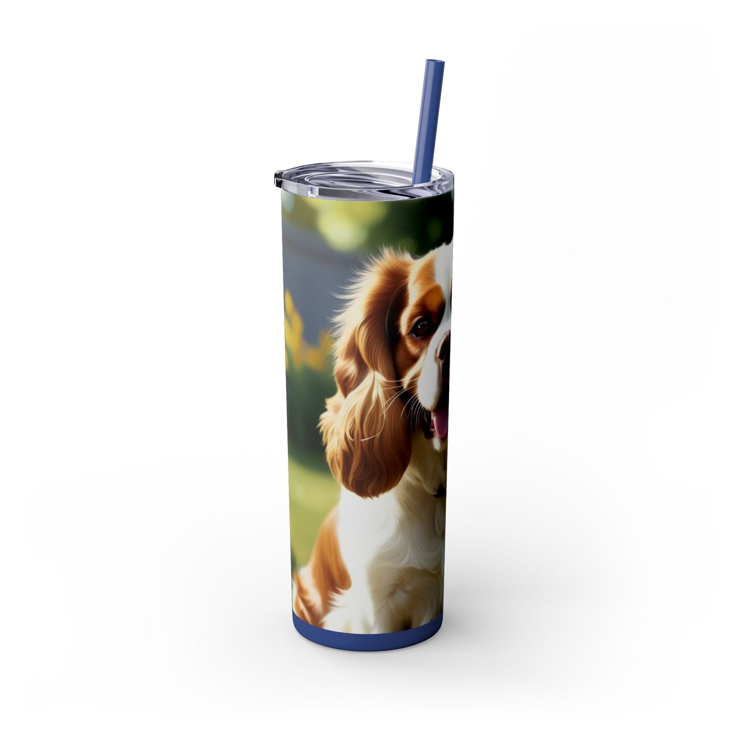 King Charles Spaniel Tumbler with Straw, 20oz