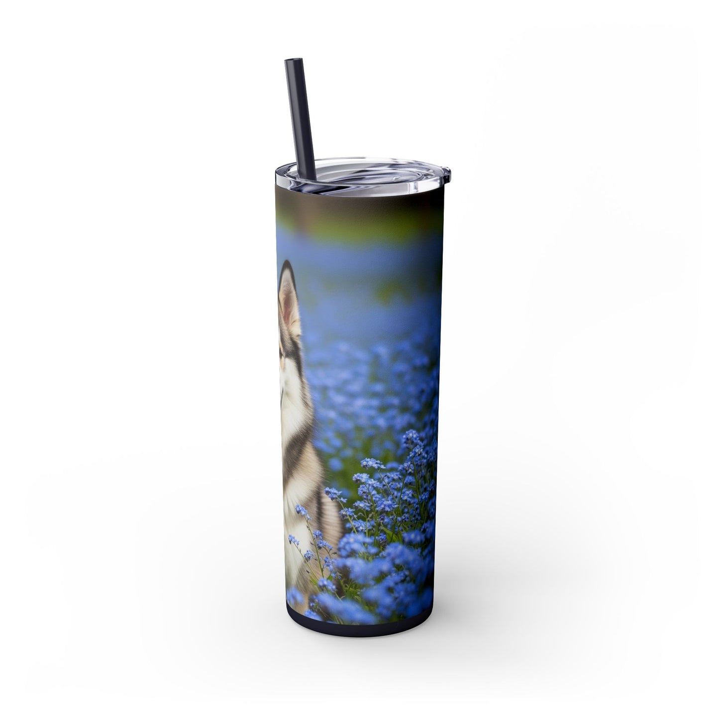 Alaskan Klee Kai Skinny Tumbler with Straw, 20oz