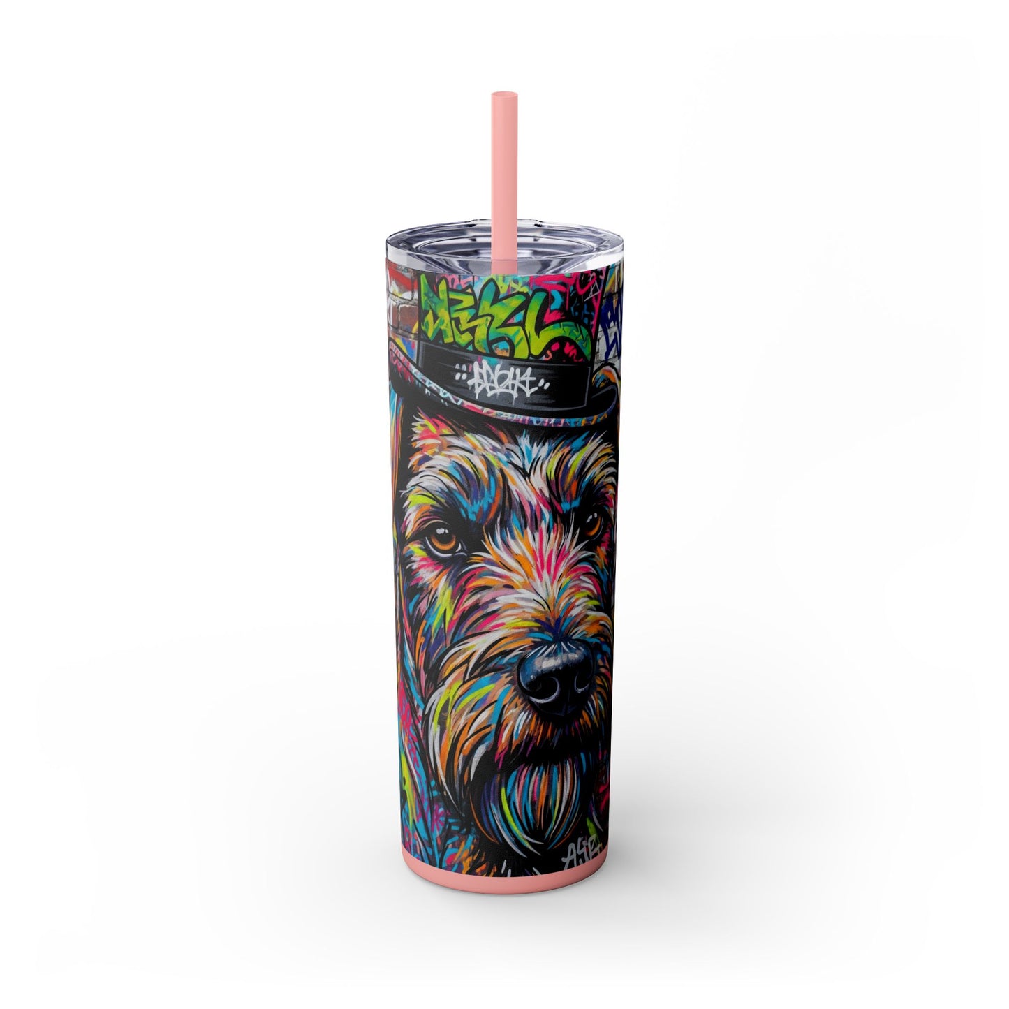 Teddy Roosevelt Terrier Tumbler with Straw, 20oz