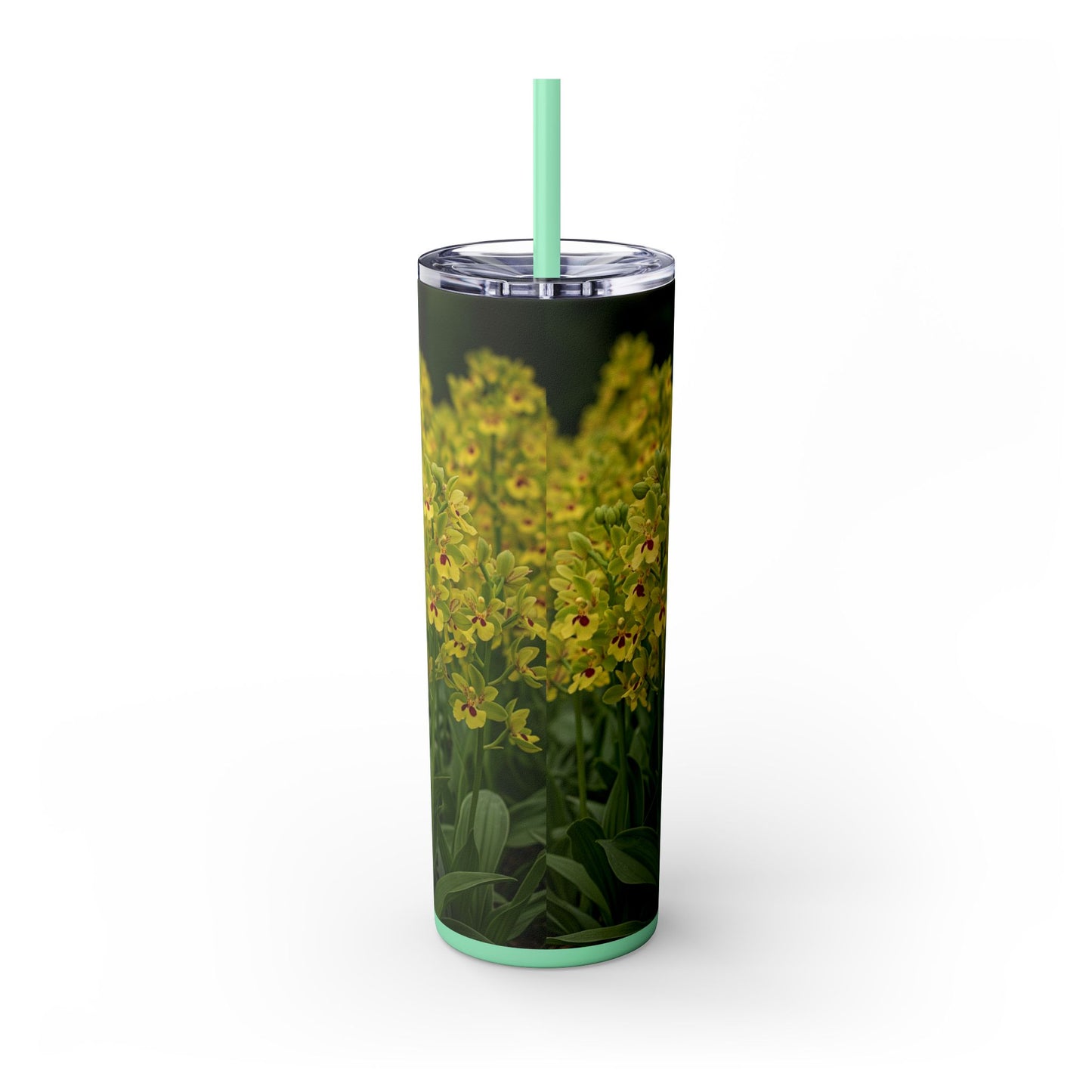 Basenji Skinny Tumbler with Straw, 20oz