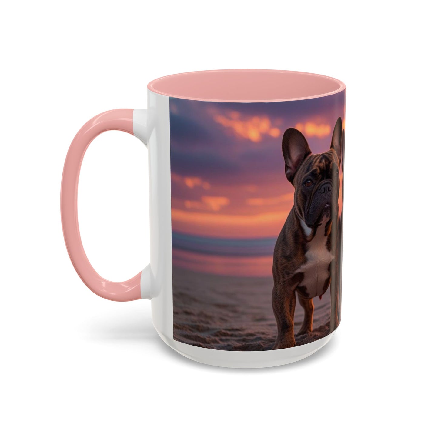 French Bulldog Love Accent Coffee Mug - Perfect Gift for Dog Lovers