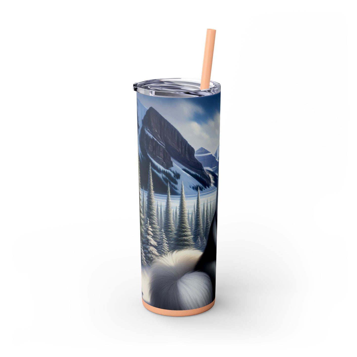Canadian Eskimo Dog Tumbler with Straw, 20oz