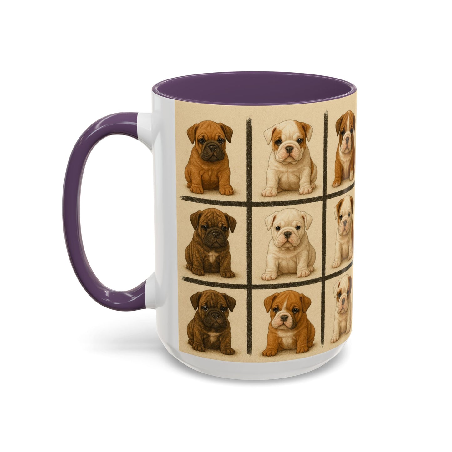 Bulldog puppies Accent Coffee Mug - Perfect Gift for Dog Lovers