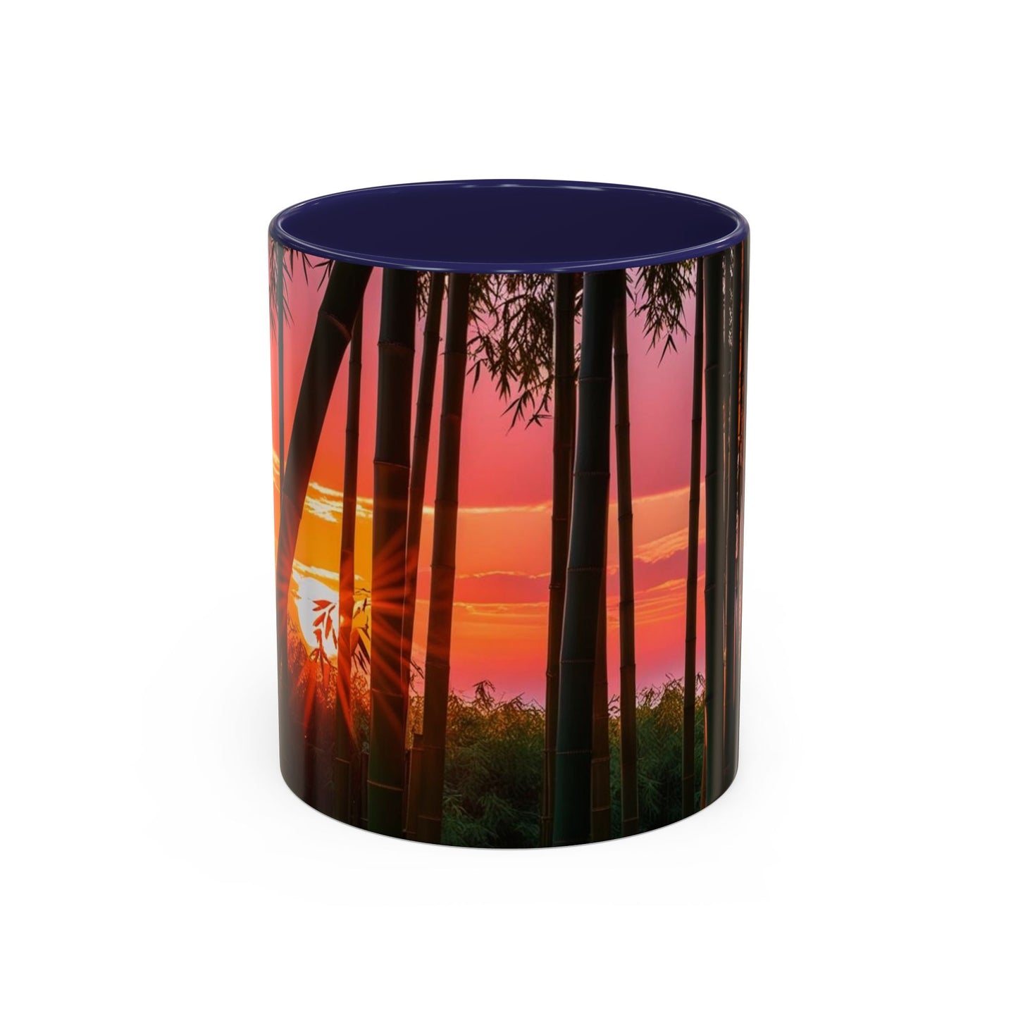 Bamboo Forest Sunrise Accent Coffee Mug - Perfect Gift for Dog Lovers