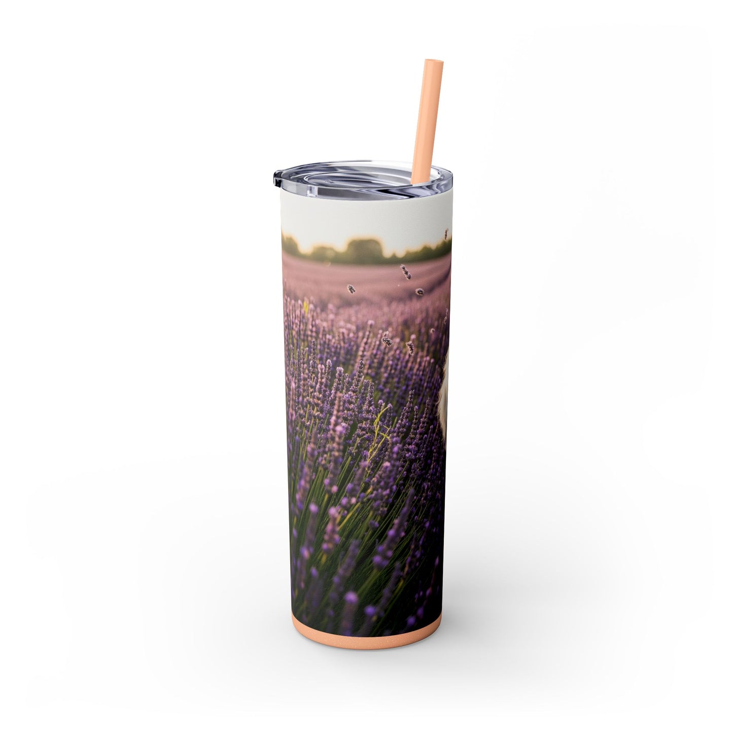 Poodle Skinny Tumbler with Straw, 20oz