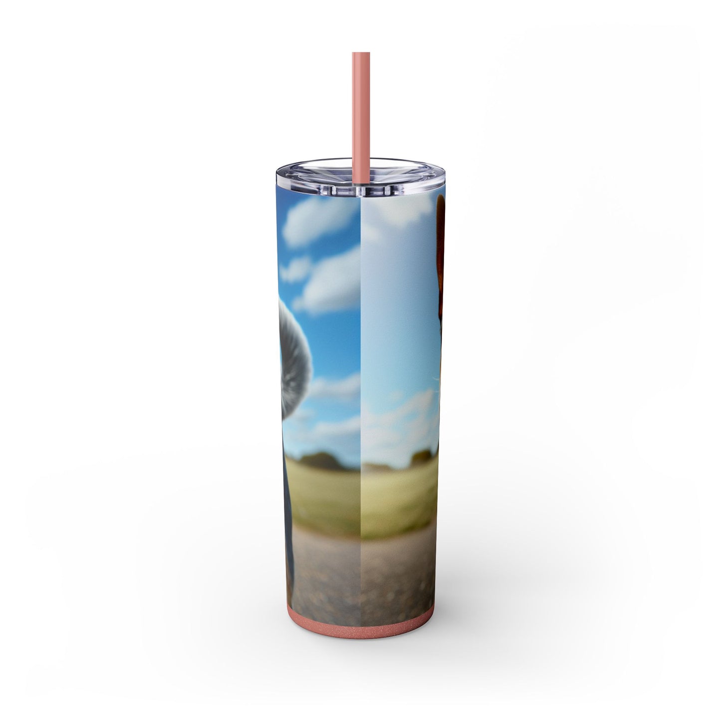 Australian Stumpy Tail Cattle Dog Tumbler with Straw, 20oz