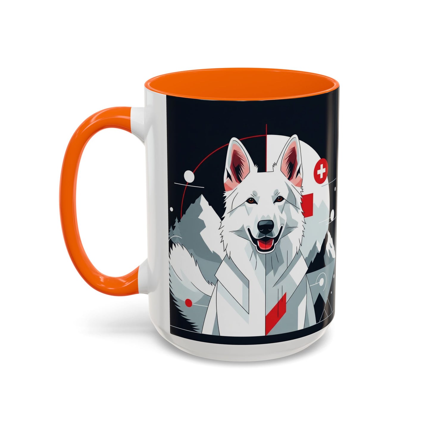 White Swiss Shepherd Dog Accent Coffee Mug - Perfect Gift for Dog Lovers