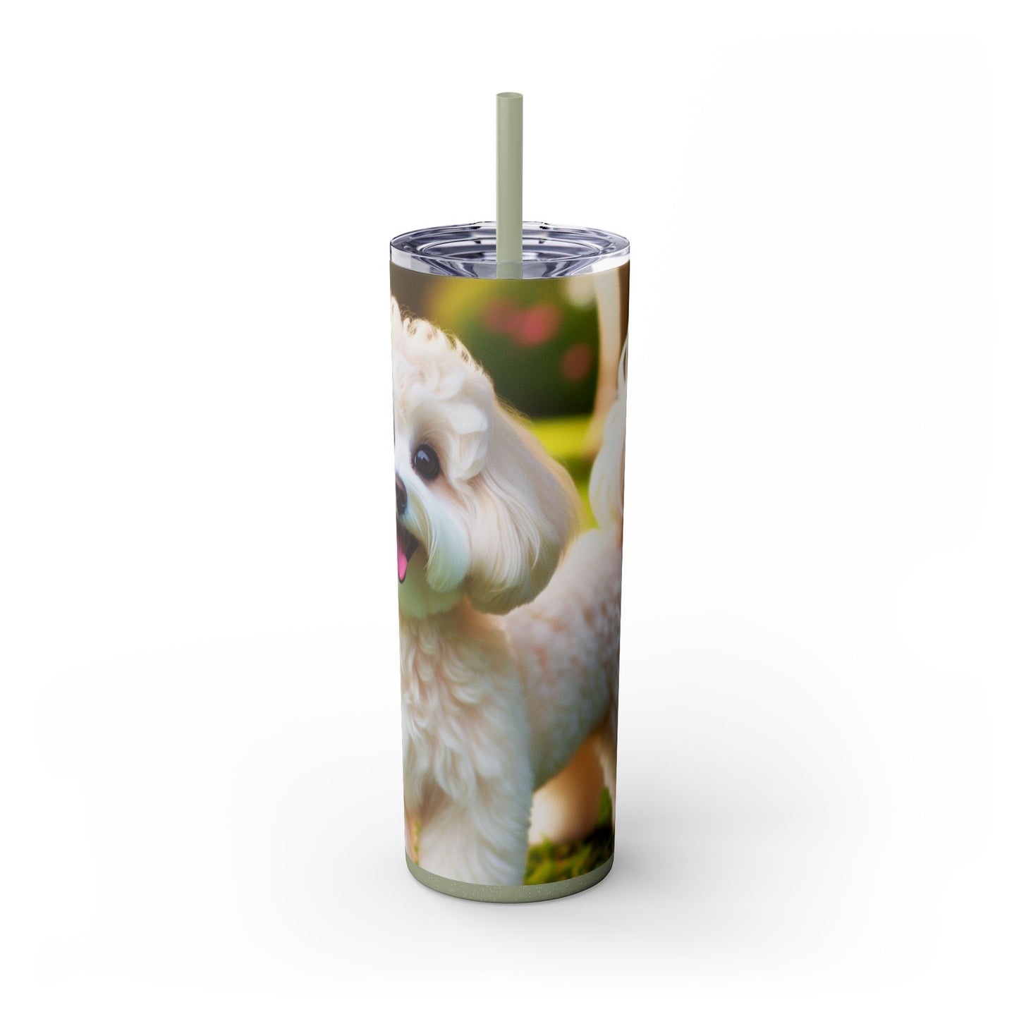 Maltipoo Tumbler with Straw, 20oz