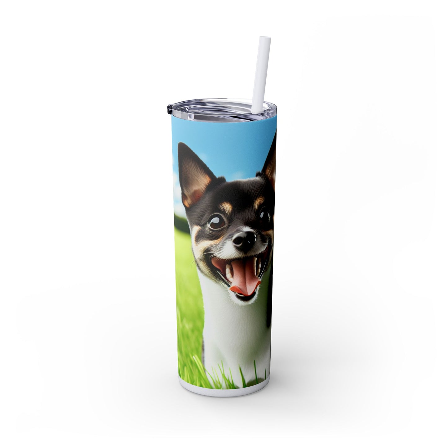 Japanese Terrier Tumbler with Straw, 20oz