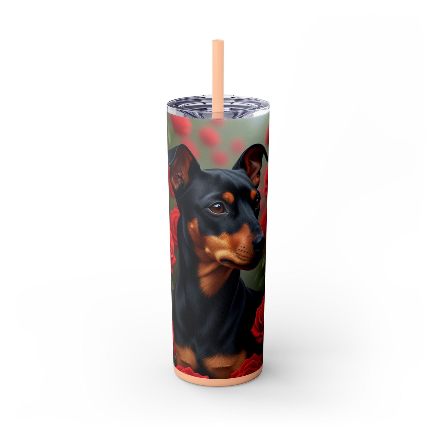 Manchester Terrier Skinny Tumbler with Straw, 20oz