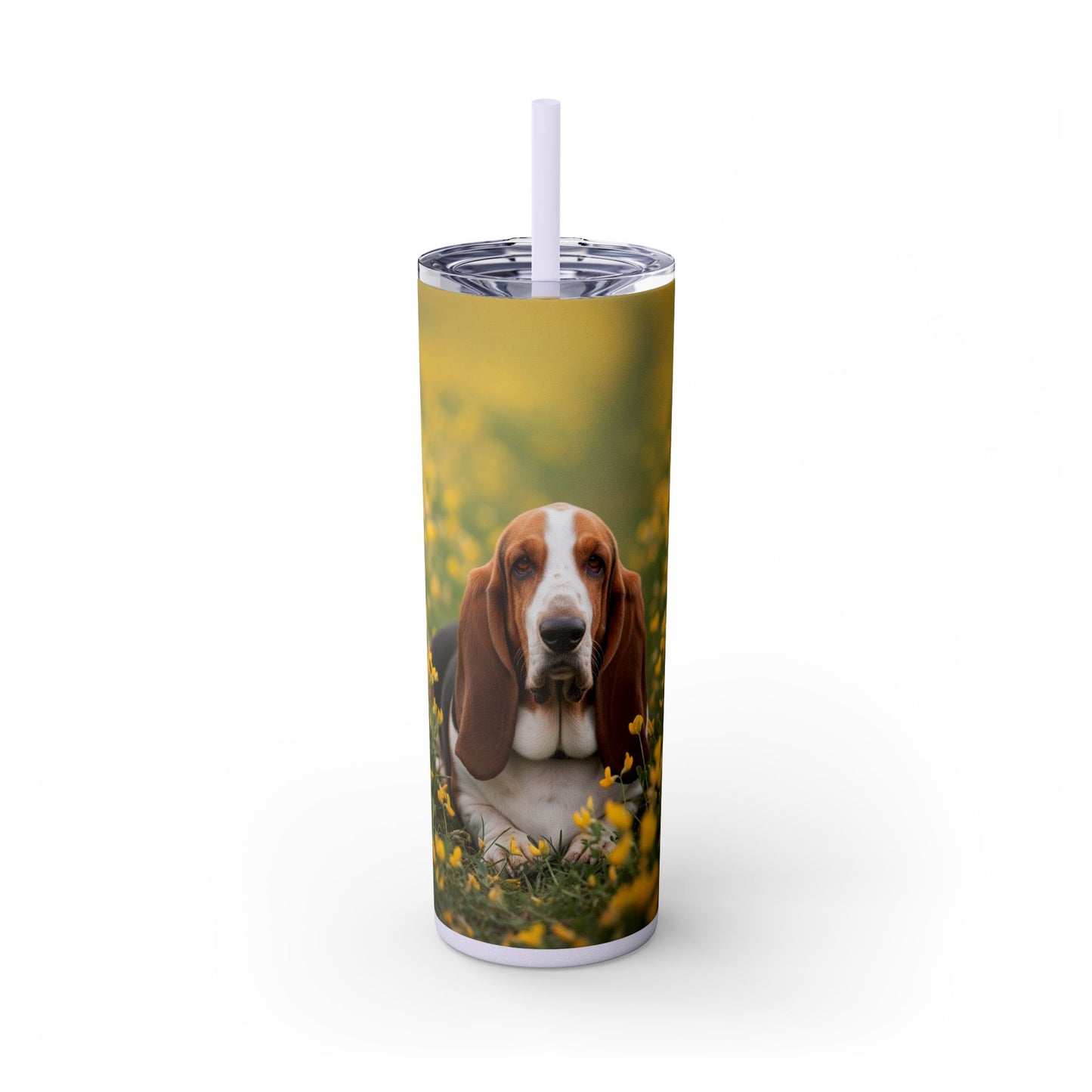 Basset Hound Tumbler with Straw, 20oz