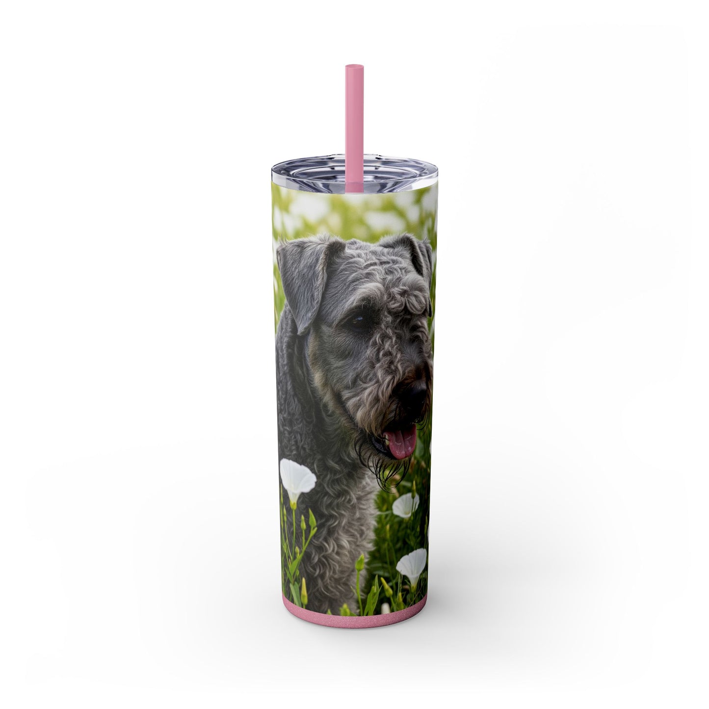 Kerry Blue Terrier Tumbler with Straw, 20oz